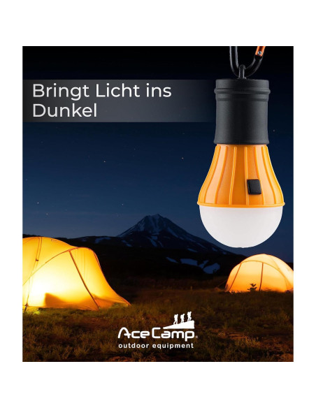 Lámpara LED AceCamp 1028 Naranja para Camping y Emergencias