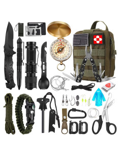 Kit de Supervivencia 32 en 1 Verifygear Verde Táctico
