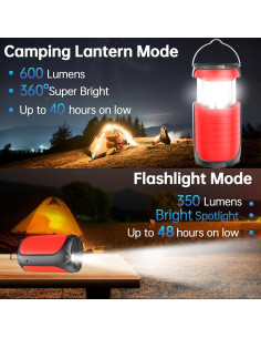 Linterna LED Leaton L-560 Solar y Manivela 5000mAh 2