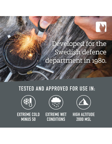 Encendedor de fuego Light My Fire FireSteel Army - 12,000 golpes