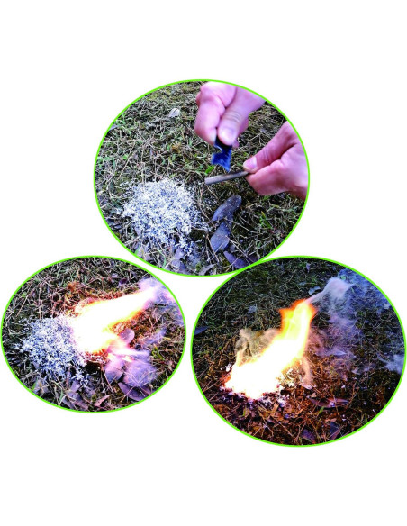 eGreen Encendedor de Magnesio 6 Bolsas Camping + Cuerda de Yute