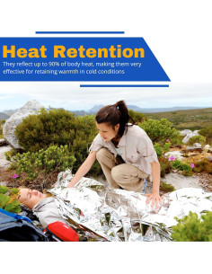 Manta Térmica de Emergencia FRONTLINE 4 Piezas 213x137cm 2