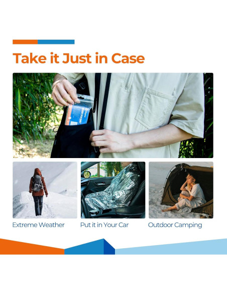 Mantitas Térmicas Mylar K Kingstar 4 Paquetes 213x132 cm