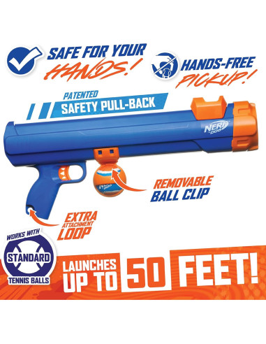 Blaster Nerf Dog Grande con 4 Pelotas para Perros