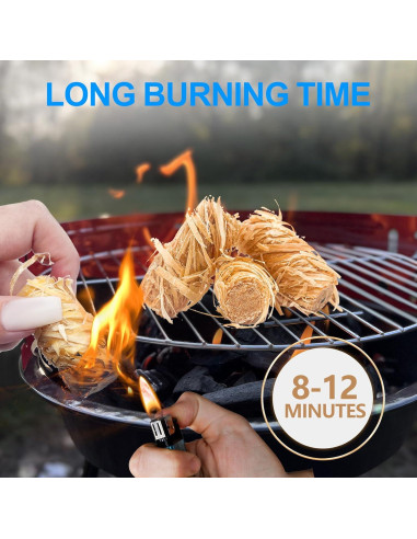 Encendedores de Fuego LantingMing 72 Piezas Naturales para BBQ
