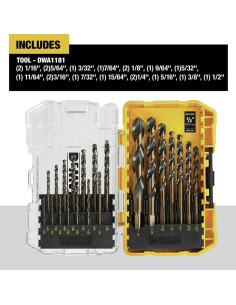 Juego de Brocas DEWALT 21 Piezas Punta Dividida 135 2