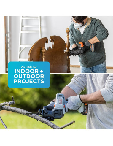 Taladro Inalámbrico BLACK+DECKER 20V con Sierra Recíproca