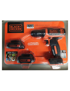 Taladro Inalámbrico 12V Black & Decker BDCD112C con 2 Baterías