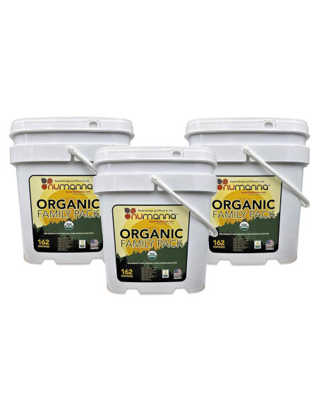 Comida Liofilizada Orgánica NuManna 486 Porciones 25 Años