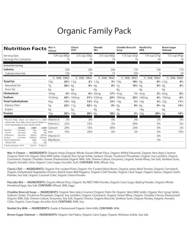 Comida Liofilizada Orgánica NuManna 486 Porciones 25 Años