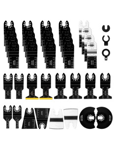 Kit 43 Piezas Cuchillas Oscilantes PETOX para Madera y Metal