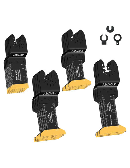 Kit 18 Hojas Sierra Oscilante Titanio AMZMAX - Corte Metal y Madera