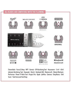 50 Hojas de Sierra Oscilante Bi-Metal Diagtree 16cm Duraderas 2