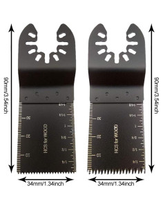 Juego de Hojas de Sierra Oscilante TuhooMall 6 Pcs Acero 2