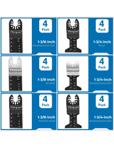 24 Hojas de Sierra Oscilante Lenporl para Madera y Metal 2