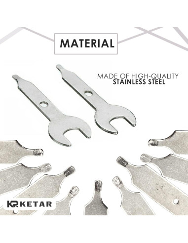 2 Pcs Llave Multiherramienta KETAR 9.5mm Acero Inoxidable