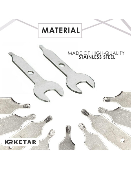 2 Pcs Llave Multiherramienta KETAR 9.5mm Acero Inoxidable