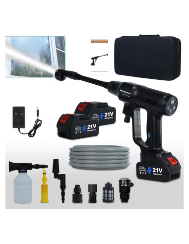 Lavadora a Presión Huhomco Inalámbrica 2900PSI 2 Baterías