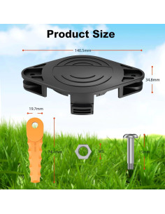 Cabezal de cuchillas RIVERSHINE para Black Decker GH900 y más 2