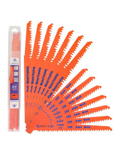 Juego de 14 Hojas de Sierra Recíproca PETOX 15.24cm 22.86cm