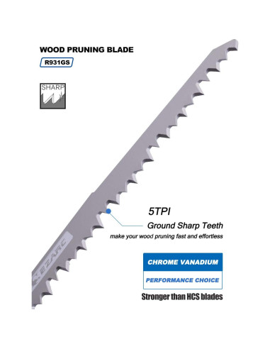 Hoja de Sierra Recíproca EZARC 22.86 cm para Poda (Paquete de 5)