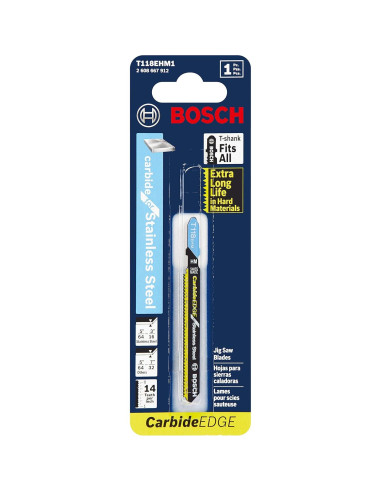 Sierra de Calar BOSCH T118EHM1 para Acero Inoxidable - 2 Piezas