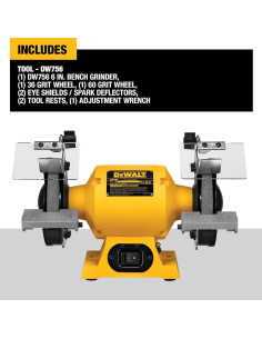 Esmeriladora de Banco DEWALT DW756 6" 440W 3,450 RPM 2