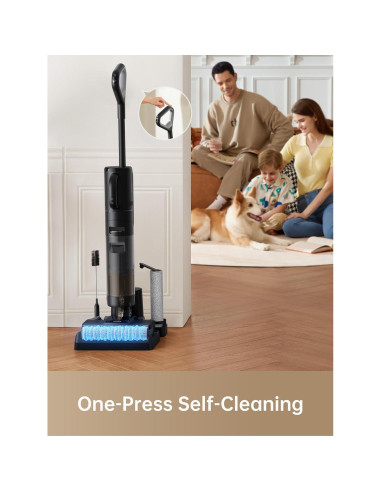 Aspiradora DREAME H12 Dual 4 en 1 Inalámbrica Negra