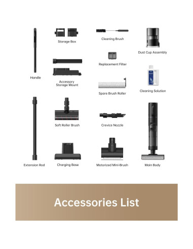 Aspiradora DREAME H12 Dual 4 en 1 Inalámbrica Negra