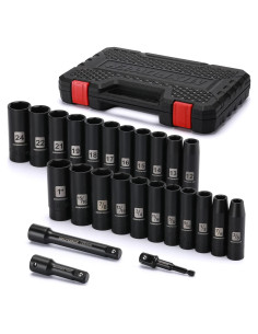 Juego de 25 Piezas de Impacto MIXPOWER 1/2" CR-V Métrico/SAE