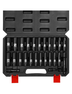 Juego de 25 Piezas de Impacto MIXPOWER 1/2" CR-V Métrico/SAE 2