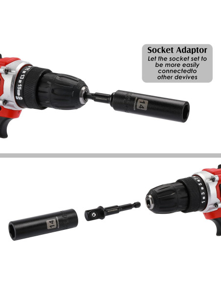 Juego de 25 Piezas de Impacto MIXPOWER 1/2" CR-V Métrico/SAE