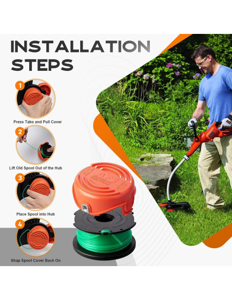 Carrete de Hilo Kousika SF-080 Compatible Black and Decker