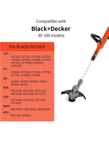 Línea de recortadora Weed Eater - Compatible Black & Decker AF-100