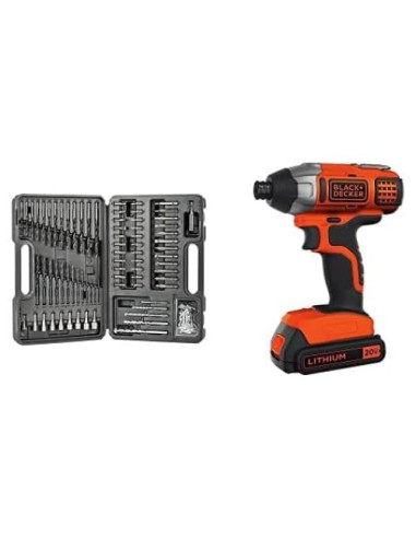 BLACK+DECKER BDA91109 Taladro y Destornillador 20V 109 Piezas