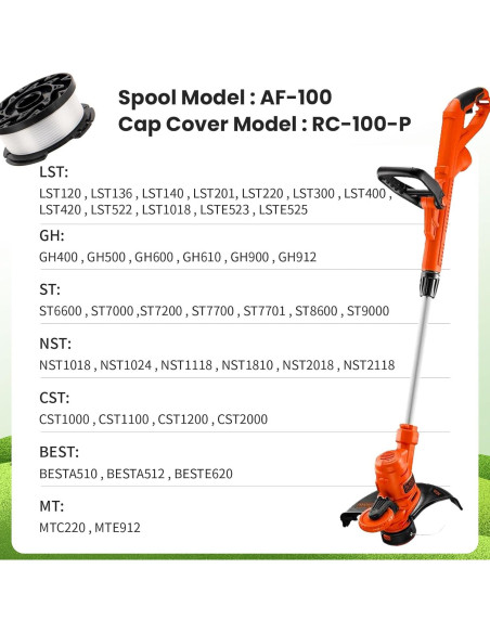 Carrete AF100 KAKO para Cortadora Black Decker 30ft Carrete AF100 KAKO para Cortadora Black Decker 30ft