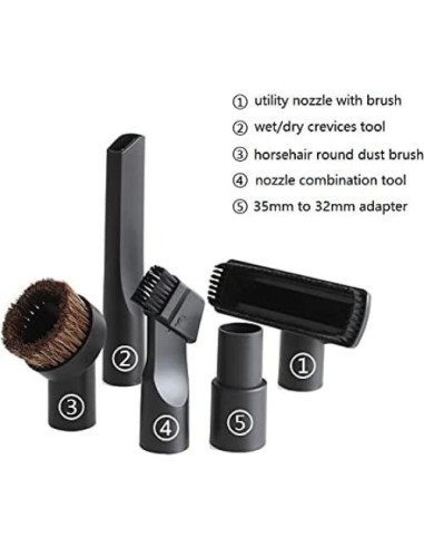 Juego de Accesorios para Aspiradora Buysk 5 Piezas 32 mm