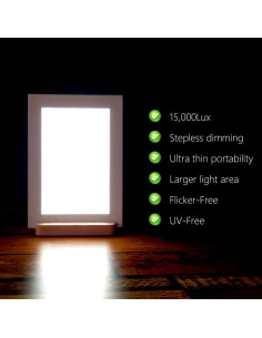 Lámpara de Terapia de Luz Solar AMZCOOL 15000 Lux LED Ajustable 2