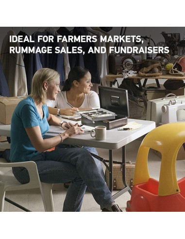 Caja de Ahorro SentrySafe Negra con Bandeja y Llave