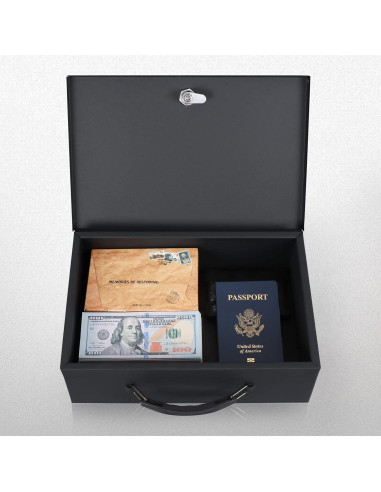 Caja Fuerte Resistente al Fuego Xydled 32.5x21.6x11.4cm Negra