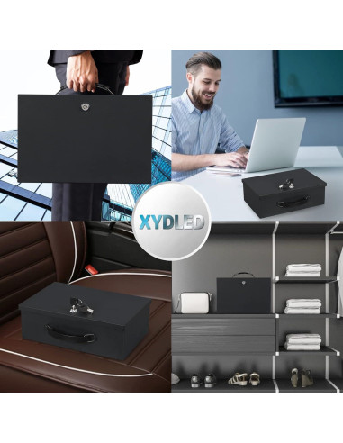 Caja Fuerte Resistente al Fuego Xydled 32.5x21.6x11.4cm Negra