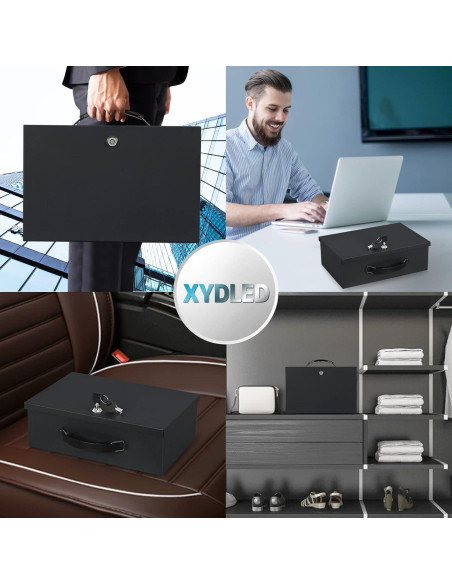 Caja Fuerte Resistente al Fuego Xydled 32.5x21.6x11.4cm Negra