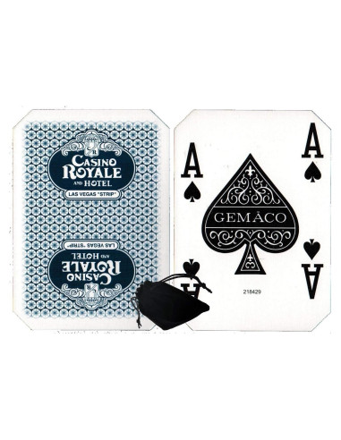 Baraja de Cartas Auténticas Cyber-Deals Casino Royale Azul
