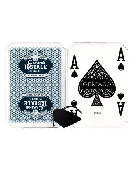 Baraja de Cartas Auténticas Cyber-Deals Casino Royale Azul