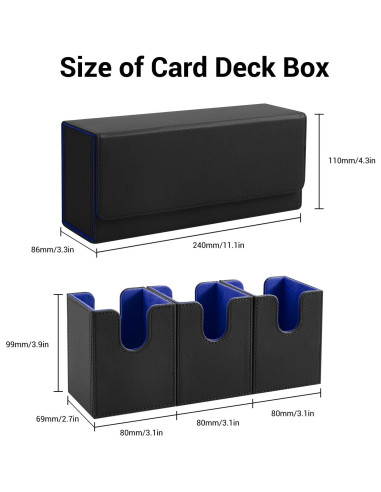 Caja de Barajas FOTEEMO 3 en 1 para 300+ Cartas