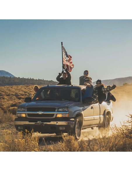 Mástil de Bandera Yeesun 182.88 cm Soporte Exterior Negro