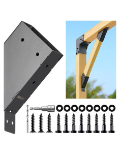 Soporte de Ángulo 45 Brukid 4 Piezas para Madera 2x4