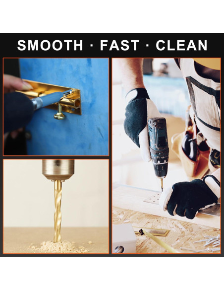 Juego de Brocas de Titanio COMOWARE - 16 Pcs 1,59-6,35 mm