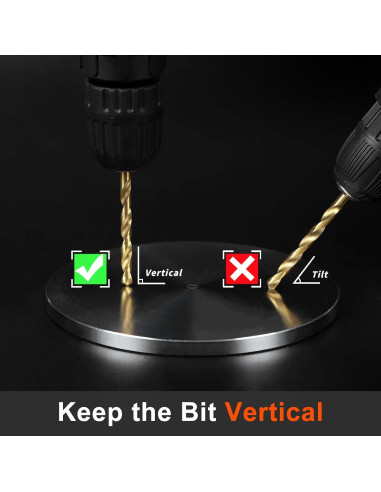 Juego de Brocas de Titanio COMOWARE - 16 Pcs 1,59-6,35 mm