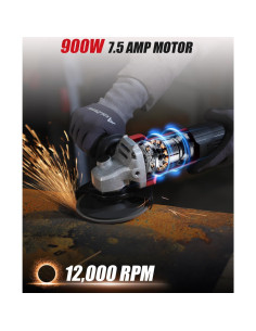 Amoladora Angular AVID POWER 7.5A 11.43cm con Accesorios 2